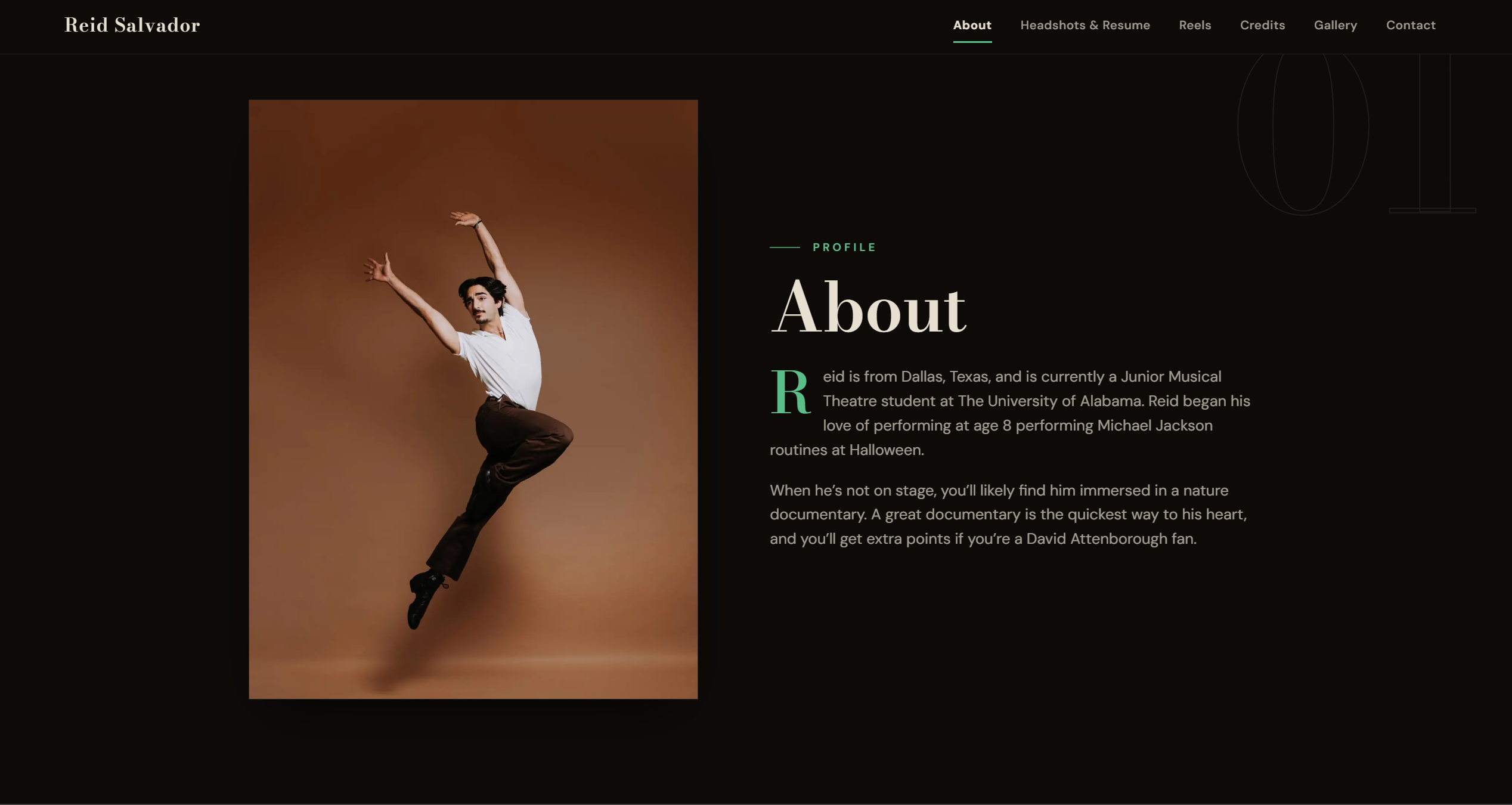 Reid Salvador's About Page